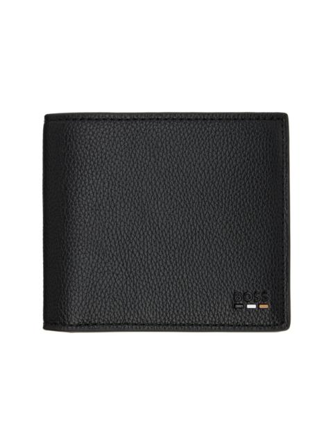 BOSS Black Grained Faux-Leather Wallet