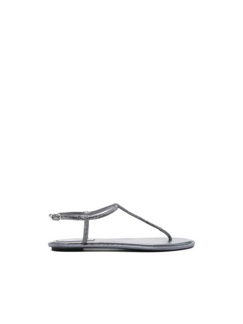 RENE CAOVILLA Diana embellished t-strap sandals