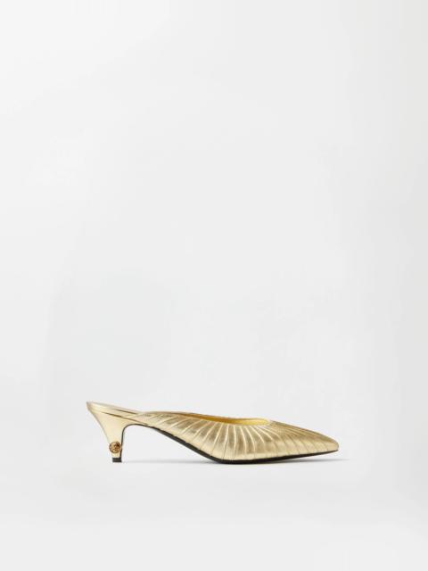 VERSACE Gianni Metallic Nappa Mules 55 mm