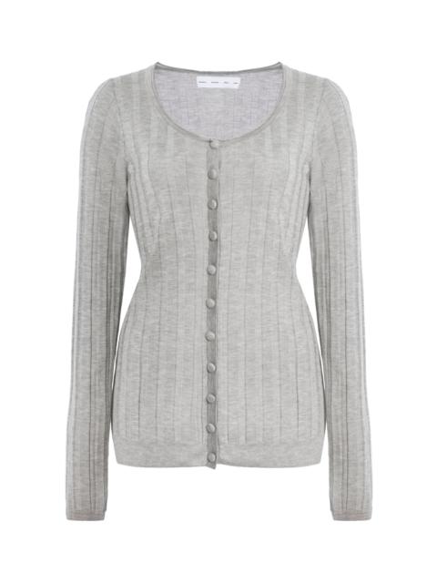 Proenza Schouler Hattie Cashmere-Blend Cardigan grey