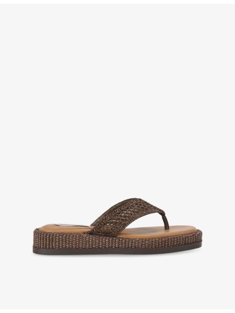 STEVE MADDEN Bella Woven Flat Sandals