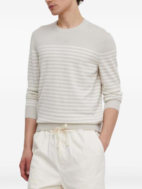 Theory striped-pattern crewneck sweater