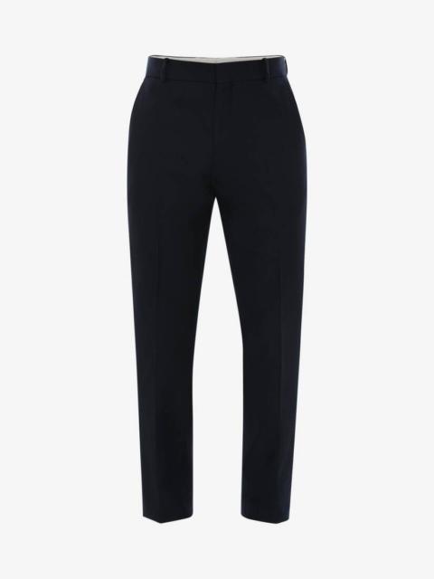 Alexander McQueen Men's Tailored Cigarette Trousers in Navy