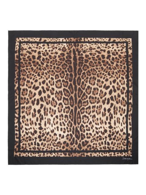 Dolce & Gabbana Women's Leopard-Print Silk Foulard - Leopard