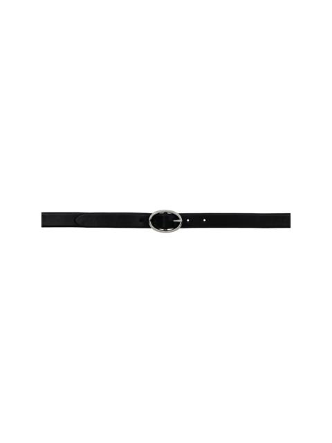 Anderson's Black Skinny Oval Buckle Belt