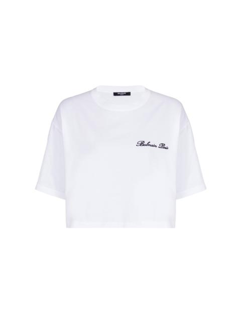 Balmain T-shirt with Balmain Signature embroidery