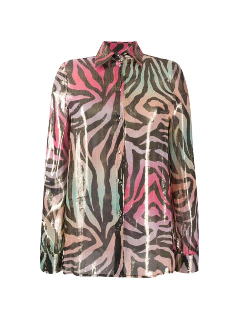 PHILIPP PLEIN metallic animal-print shirt