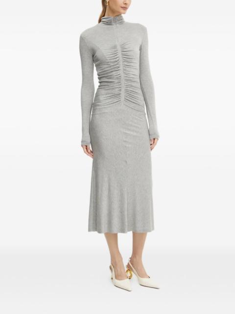 PINKO zip-up ruched midi dress