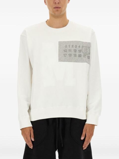 MM6 Maison Margiela Numbers-motif sweatshirt