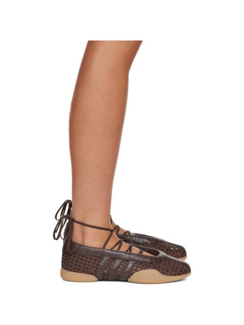 adidas Originals Brown Taekwondo Mei Ballerina Flats