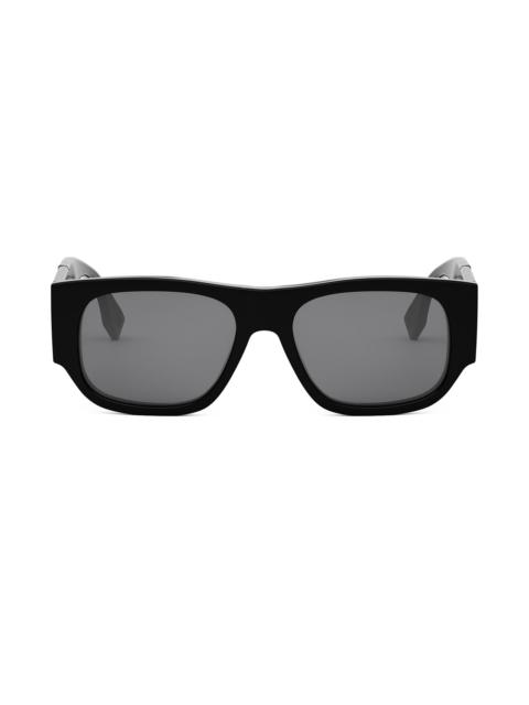FENDI Men's Fendi Diagonal 54MM Rectangular Sunglasses - Black