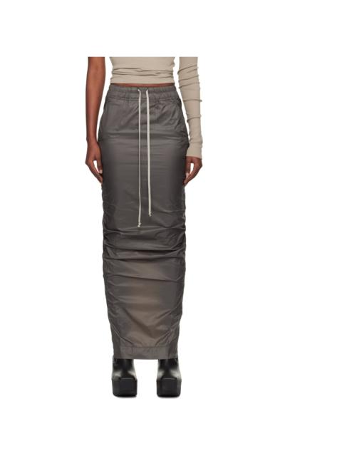 Rick Owens DRKSHDW Gray Concordians Pull On Pillar Maxi Skirt