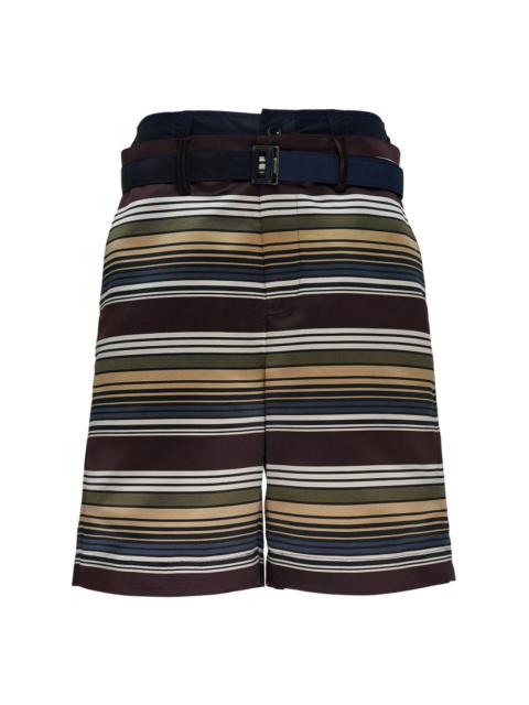 sacai Horizontal Stripe Shorts