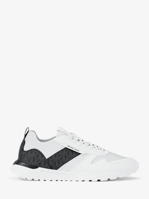 MICHAEL KORS Dax Stretch Knit and Signature Logo Trainer