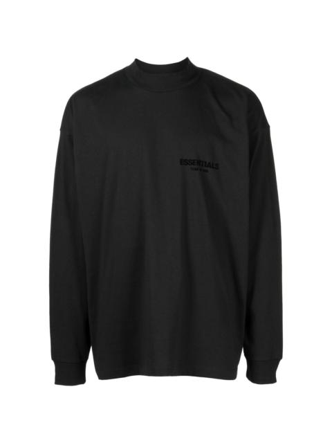 ESSENTIALS 로고 인쇄 긴 소매 티셔츠