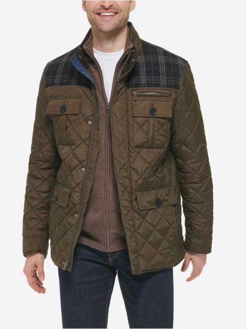 COLE HAAN Men's Mix Media Diamond Quilted Jacket