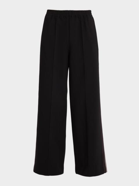 REISS Robyn Striped Wide-Leg Knit Pants