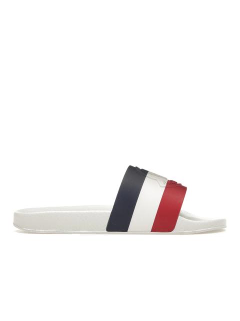 Moncler Moncler Basile Pool Slides White Tricolour
