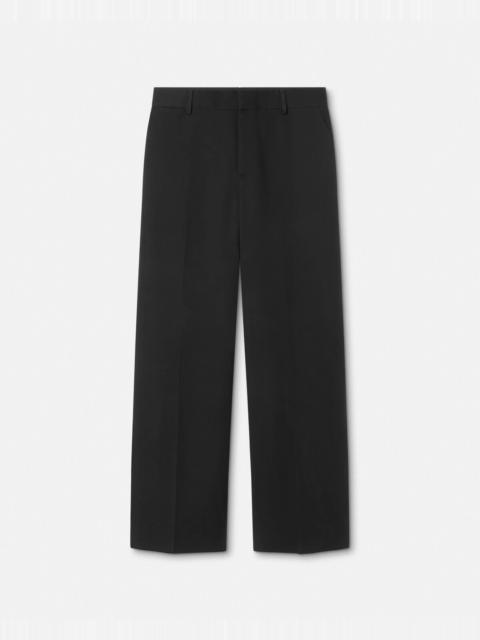 VERSACE Wool Twill Formal Pants