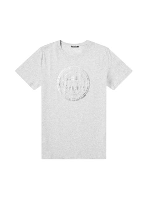 Balmain Metallic Coin Print Tee 'Heather Grey'