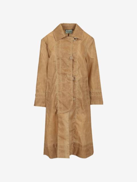 DURAZZI MILANO leather-effect d-ring coat