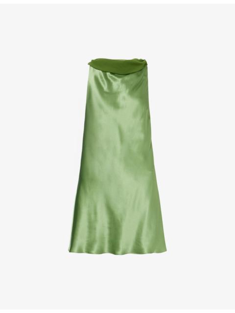 Reformation Jonelle Low-Back Silk Mini Dress