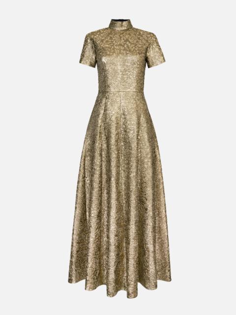 EMILIA WICKSTEAD Malinda in Gold Double Warp Floral