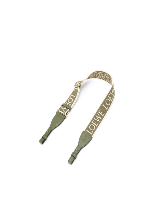 Loewe Anagram loop strap in jacquard and calfskin