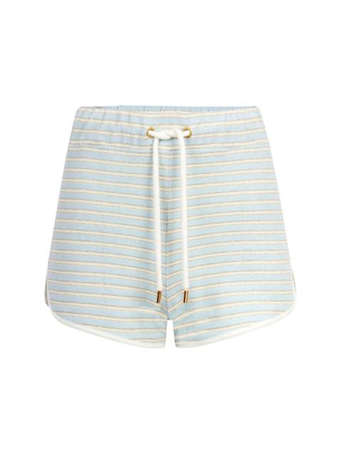 NINA RICCI striped terrycloth mini shorts
