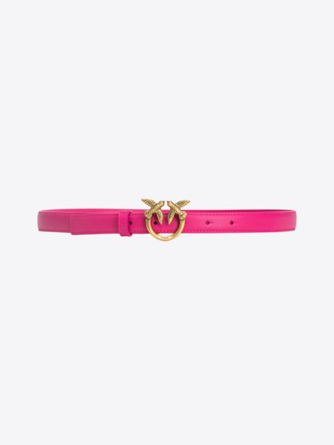 PINKO LOVE BIRDS THIN LEATHER BELT 2CM