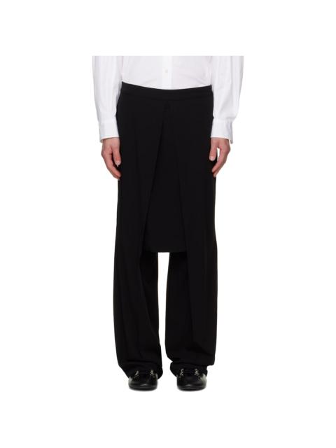 AVAVAV Black Petronella Overlay Skirt Suit Trousers