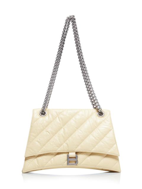 Crush Quilted Leather Shoulder Bag yellow