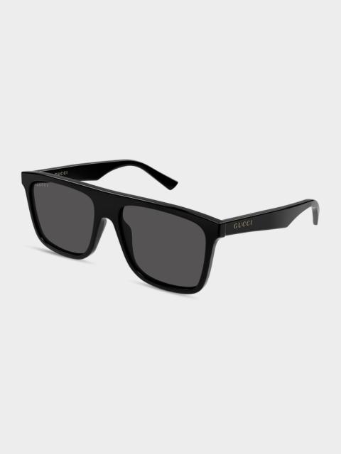 GUCCI Men's GG2182S-001 Acetate Rectangle Sunglasses
