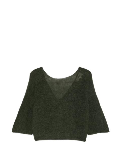 ba&sh V-neck crystal-button cardigan