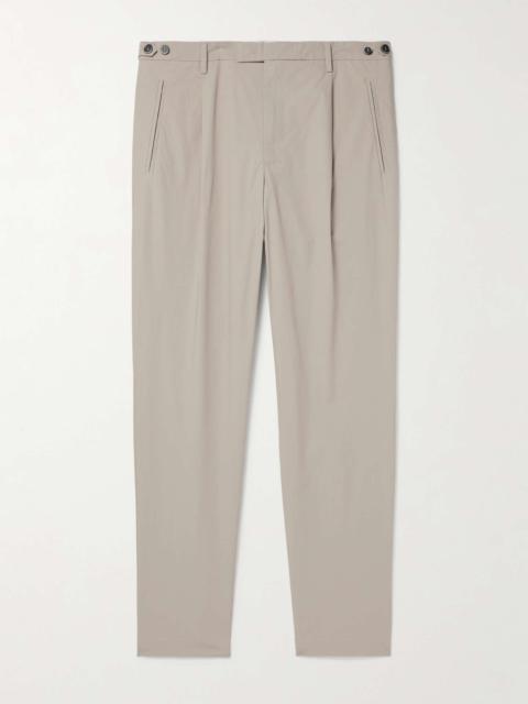 BARENA Masco Straight-Leg Pleated Cotton-Blend Trousers