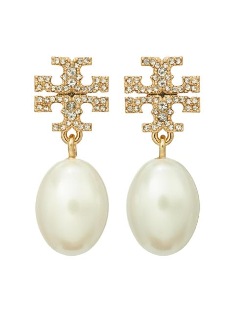 TORY BURCH Women's Moondance 18K-Gold-Plated, Cubic Zirconia & Imitation Pearl Drop Earrings - Tory Gold Pearl