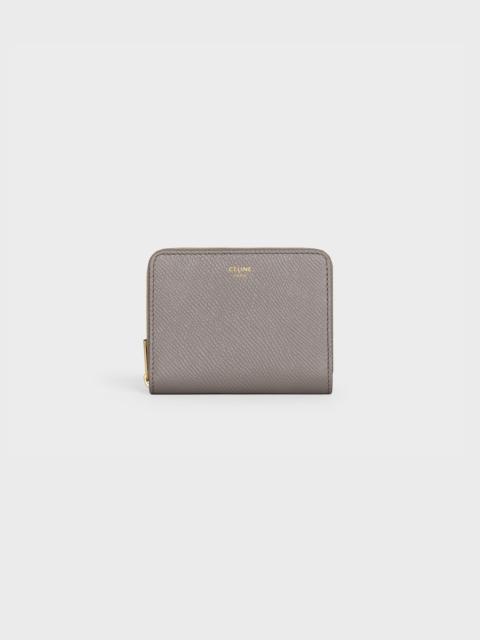 CELINE Compact zipped wallet in Grained calfskin