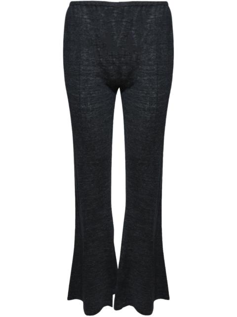 The Row linen flared trousers