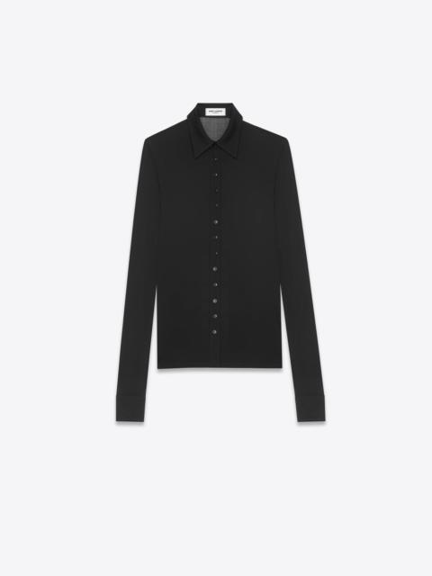 SAINT LAURENT shirt in crepe jersey