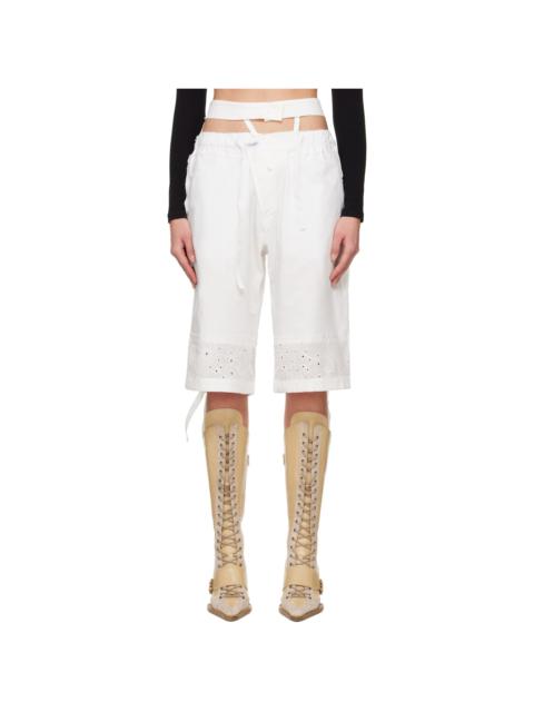 OTTOLINGER White Baggy Cargo Shorts