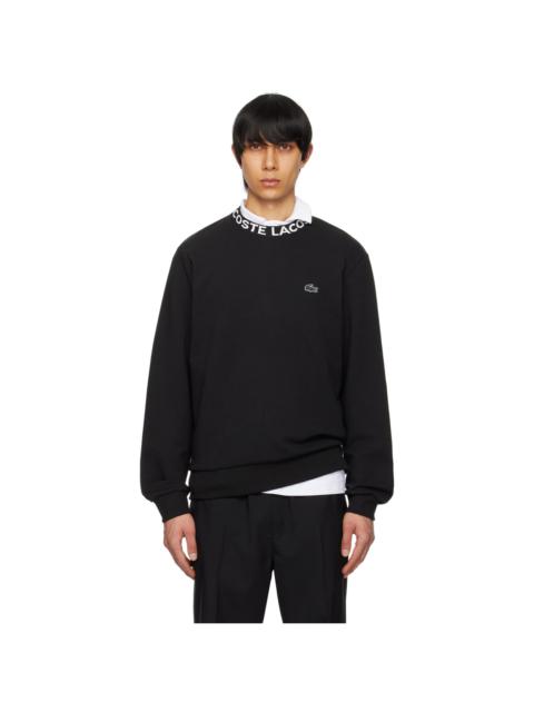 LACOSTE Black Jacquard Sweatshirt