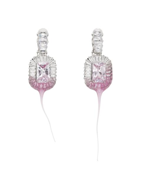 OTTOLINGER SSENSE Exclusive Pink Diamond Dip Clip Earrings