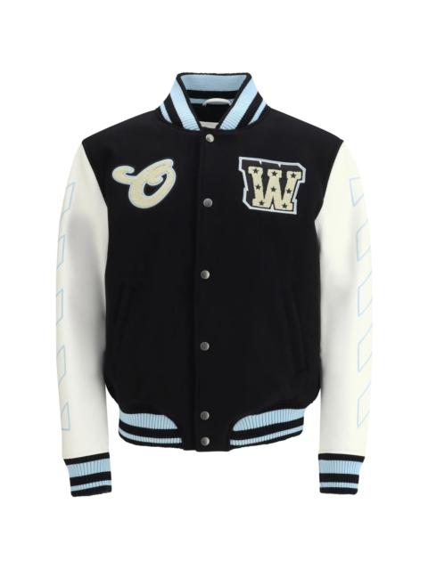 Off-White Off-white Star-logo Varsity Bomber Jacket