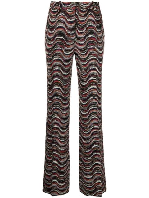 jacquard straight-leg trousers