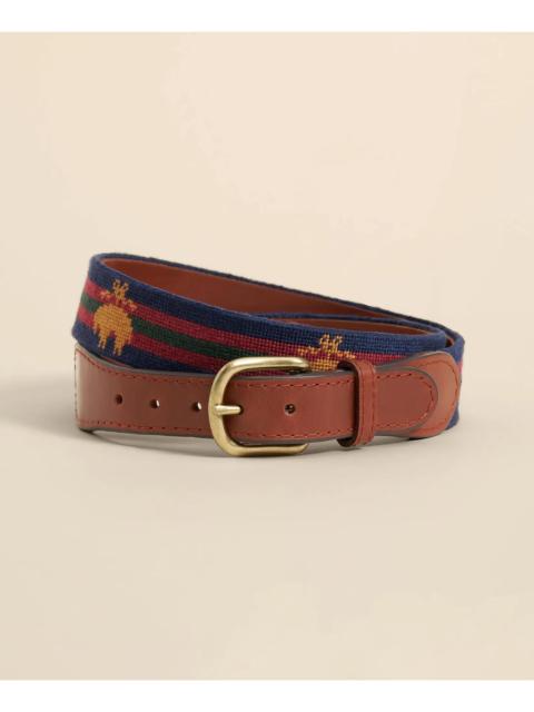 Brooks Brothers Smathers & Branson Needlepoint Golden Fleece® Belt