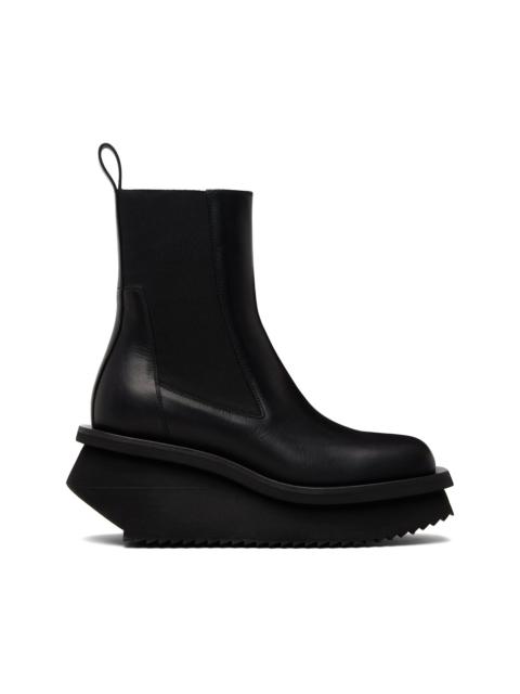 Rick Owens Black Temple Low Factory Beatle Chelsea Boots