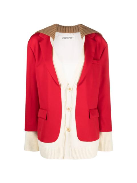 UNDERCOVER hybrid single-breasted blazer