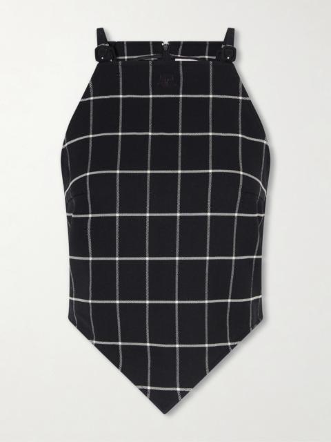 courrèges Checked Wool-blend Tank Top