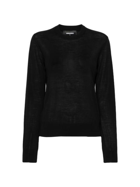 DSQUARED2 embroidered logo wool jumper