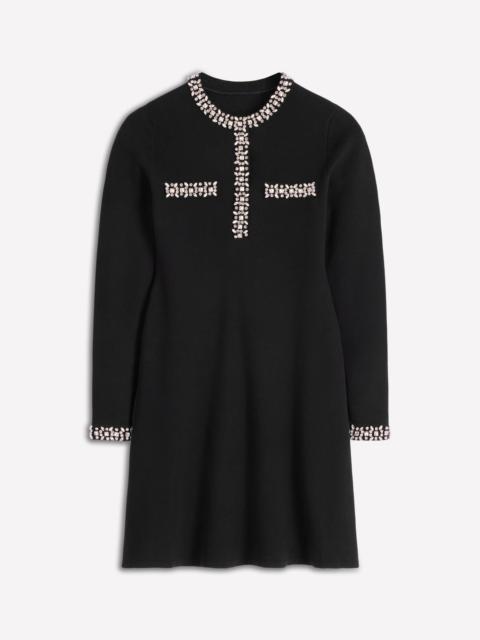 BODEN Embellished Knitted Dress-Black
